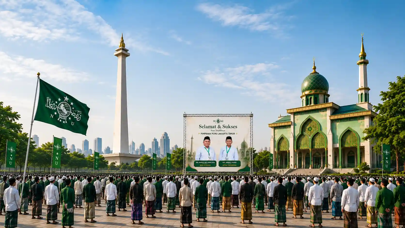 Kebersamaan pengurus dan warga PCNU Pengurus Cabang Kabupaten Serdang Bedagai